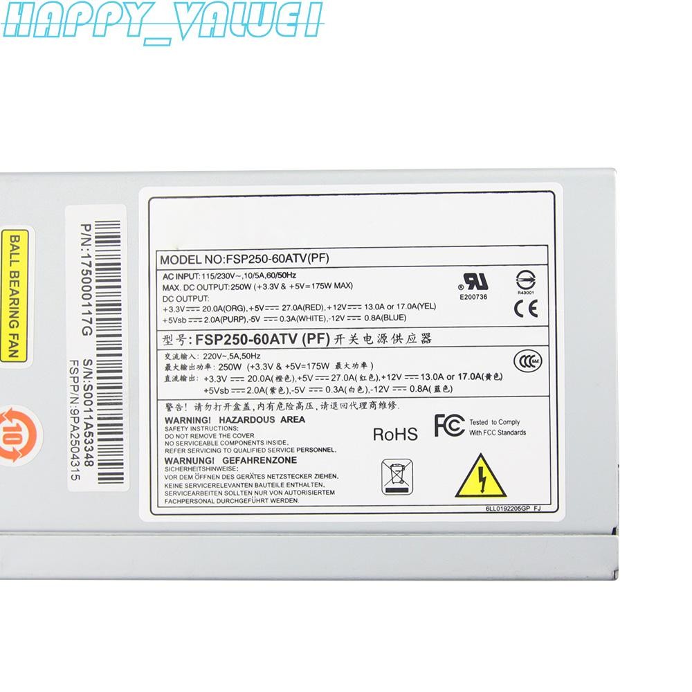 FSP250-60ATV(PF) Industrial Computer Power Supply for Advantech 610L/610H 250W
