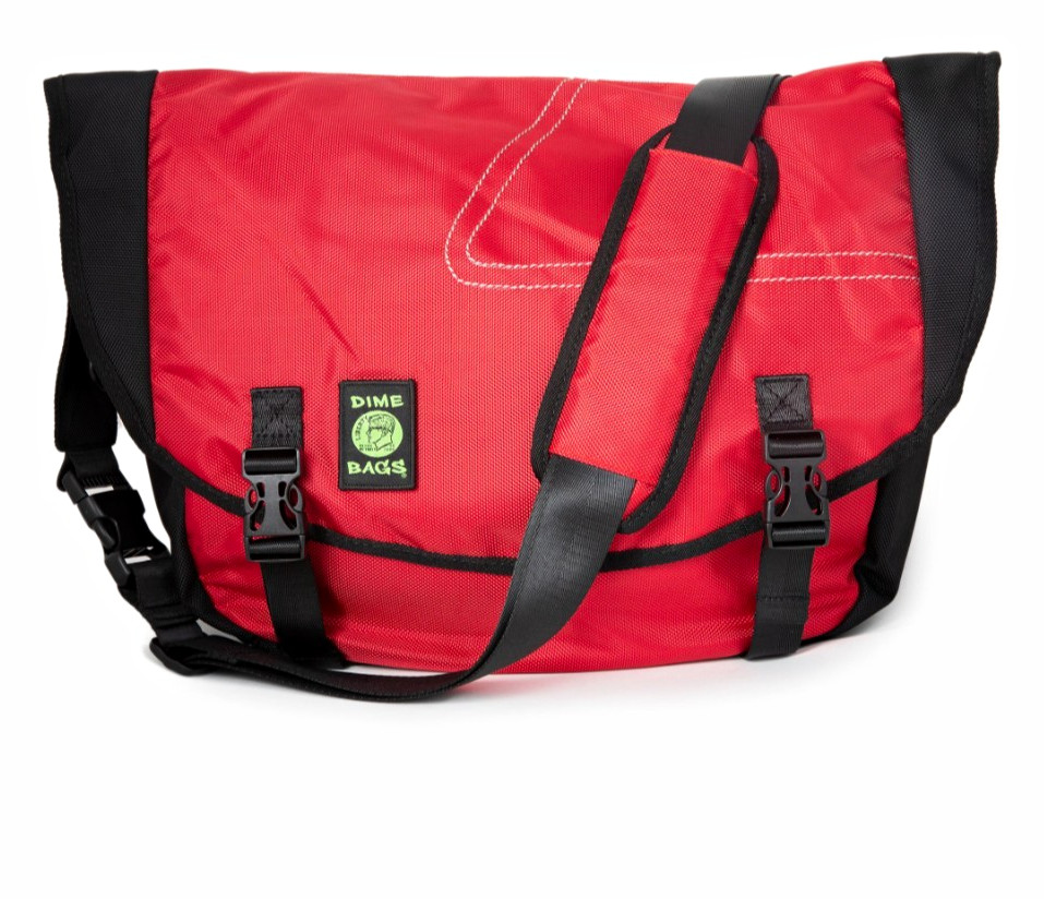 Dime Bags Voyage Messenger Bag In Color Crimson