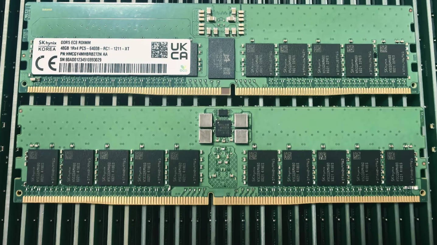 SK hynix 48GB 6400mhz RDIMM DDR5 1Rx4 PC5-6400B-RC1-1211-XT HMCGY4MHBRB272N