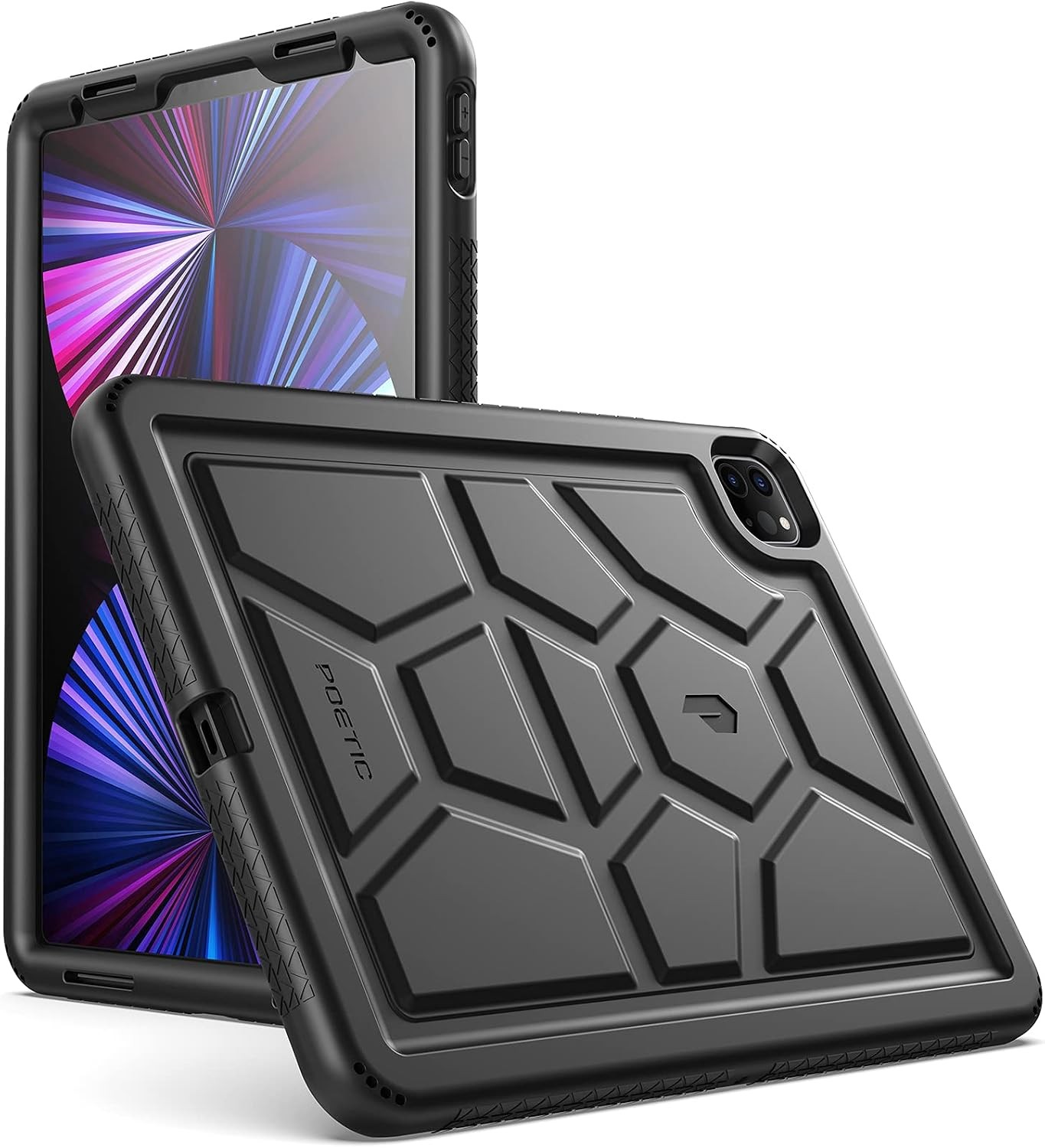 For iPad Pro 11 (2022/2021/2020/2018) Case Kids Friendly Silicone Cover Black