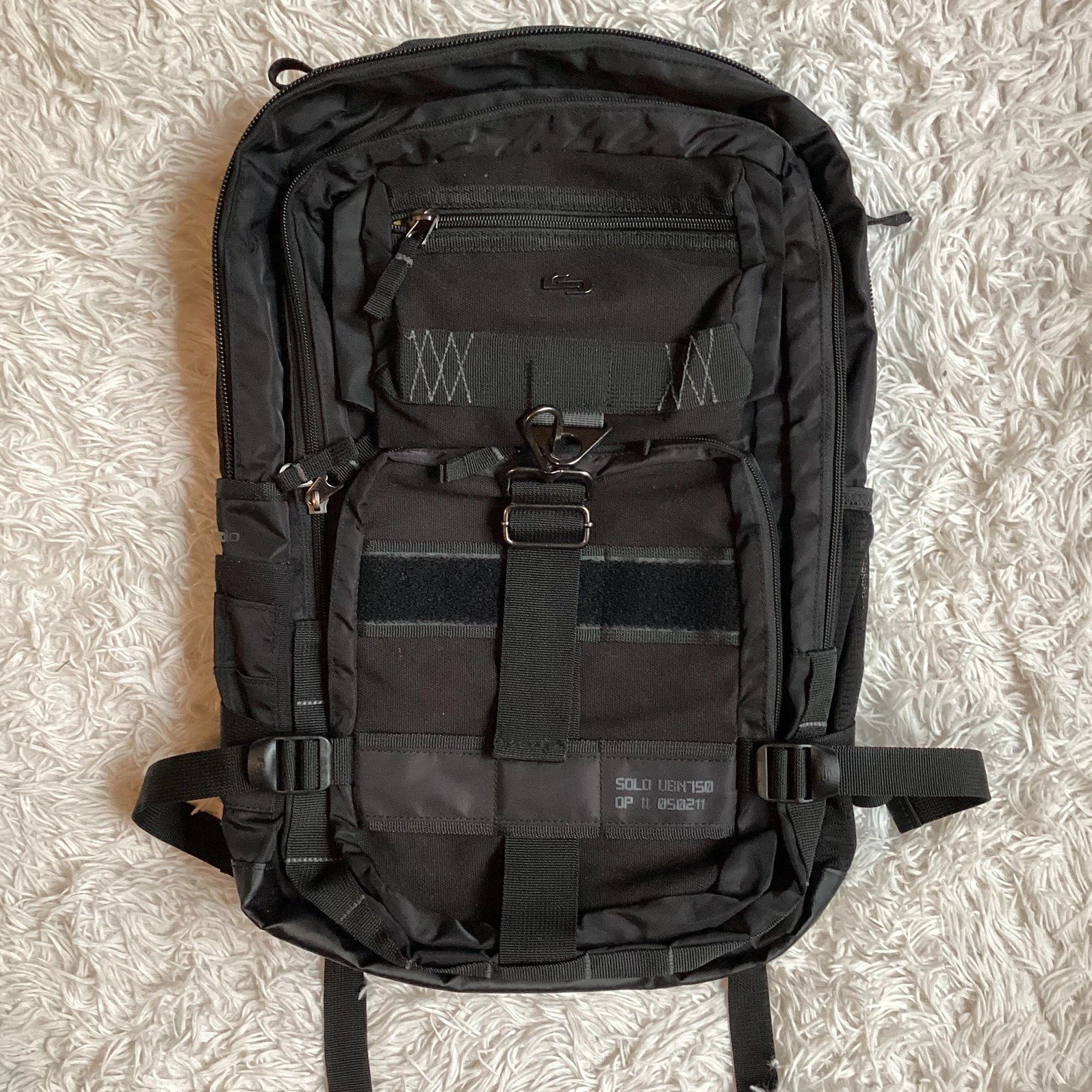 Solo New York Designed Black Laptop Backpack With Multiple Compartments