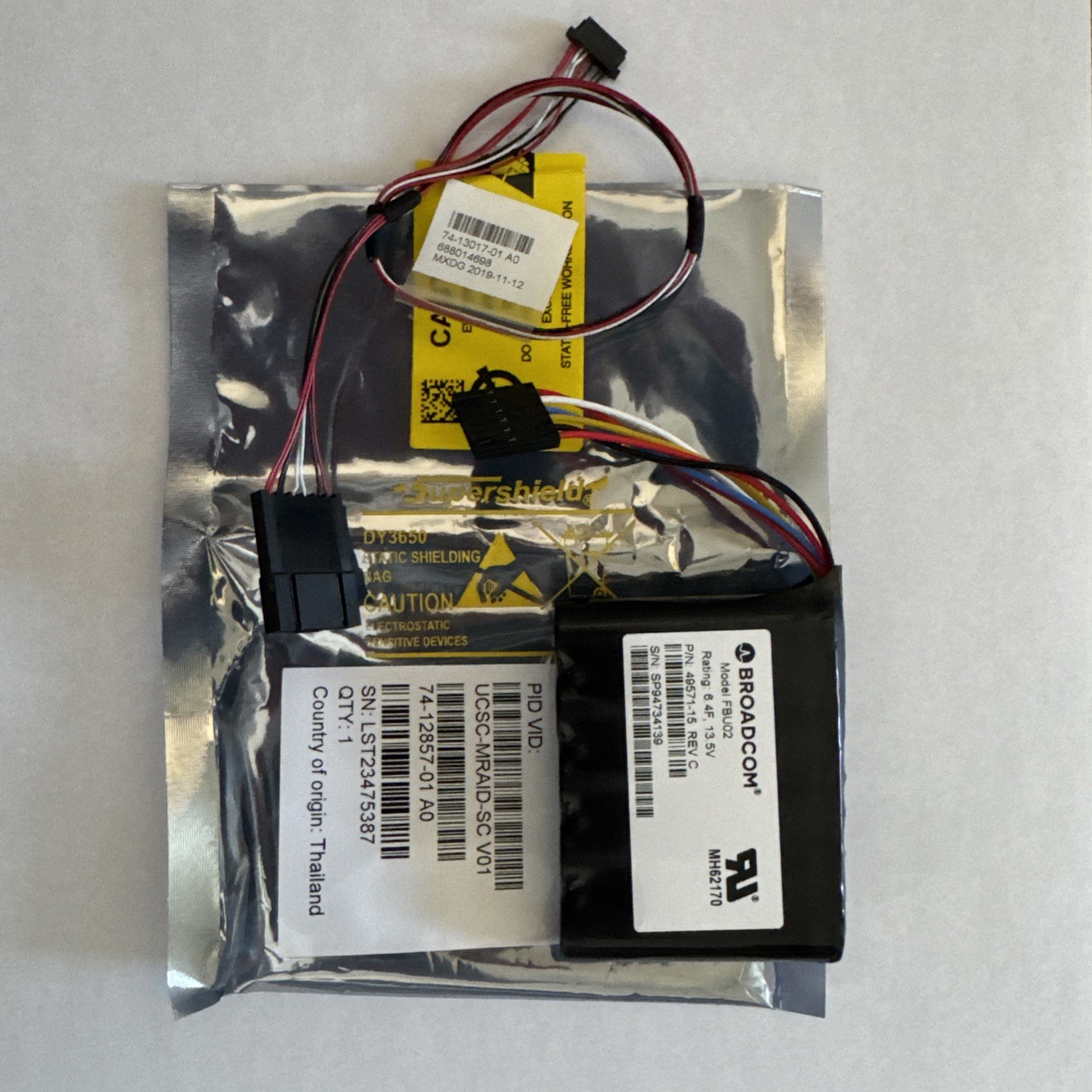 LSI Broadcom FBU02 CVPM02 USMC-MRAID-SC V01 W/cable