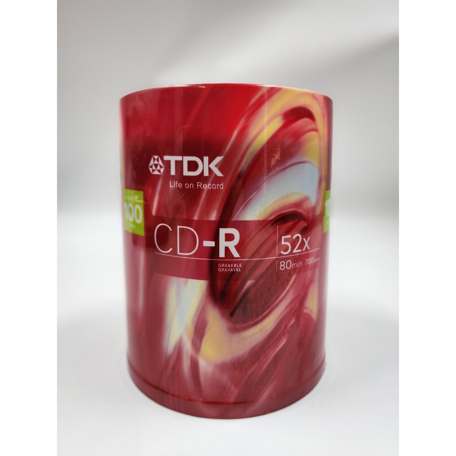 TDK 100 Pack CD-R 52x 80min 700MB Blank Recordable Media Spindle