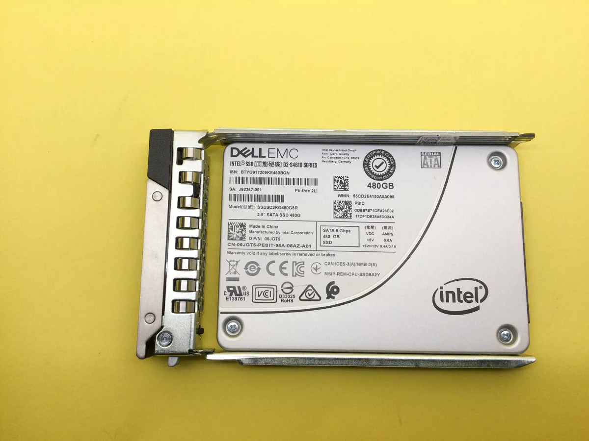 Compatible 06JGT5 Dell Intel D3-S4610 480GB SATA 6G 2.5" SSD With G14/15/16 Tray
