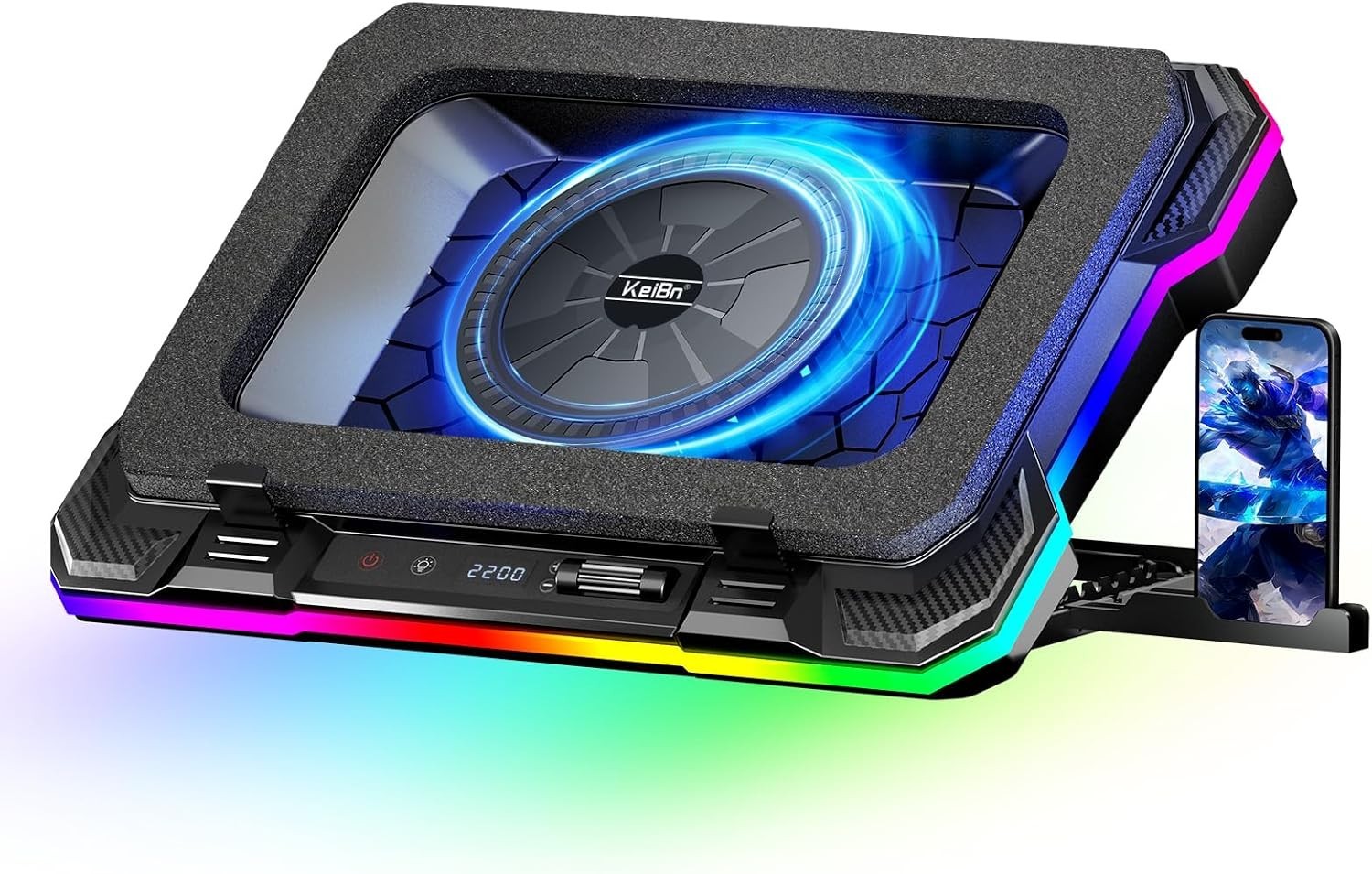 Keibn Gaming Laptop Cooling Pad Laptop Cooling Stand 5.5in External Cooling Fan