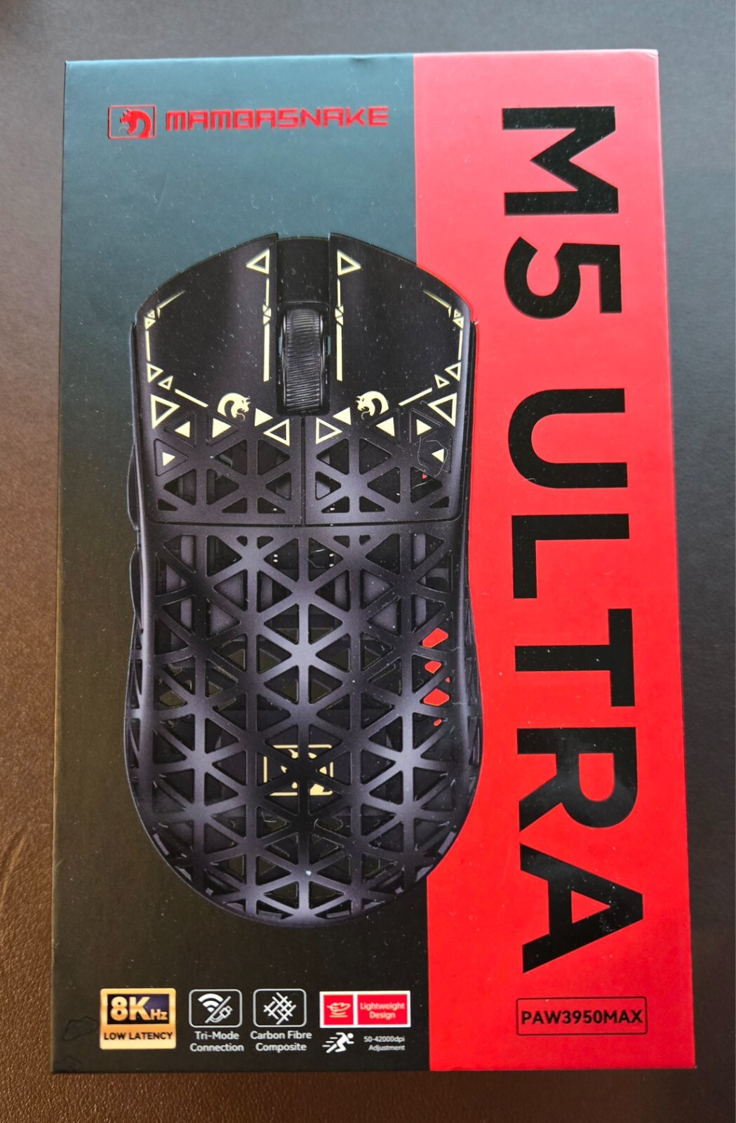 MambaSnake M5 Ultra Wireless Carbon Fiber Gaming Mouse