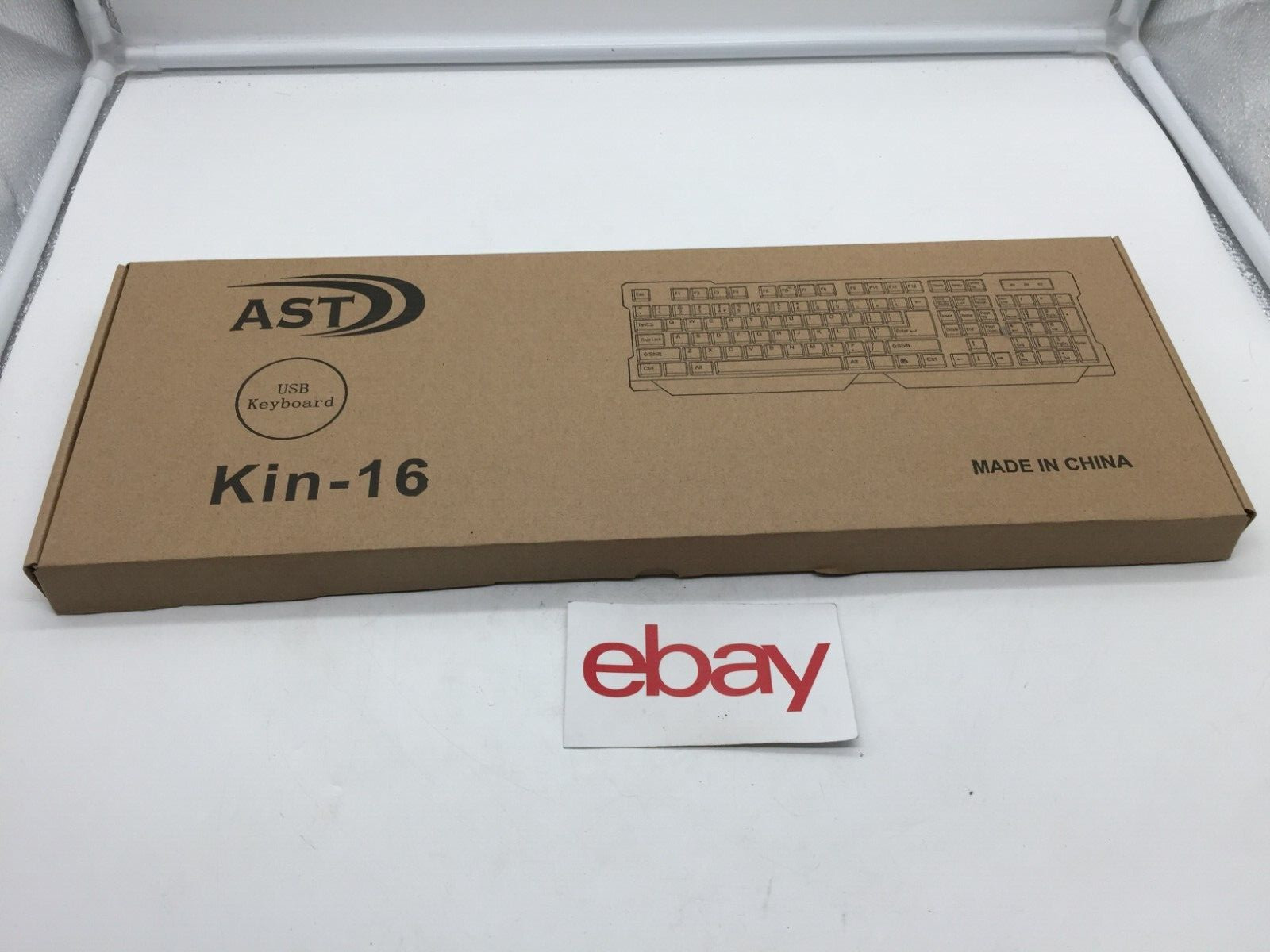 NEW/OPEN BOX AST Wired USB Keyboard Kin-16 NIB FREE S/H