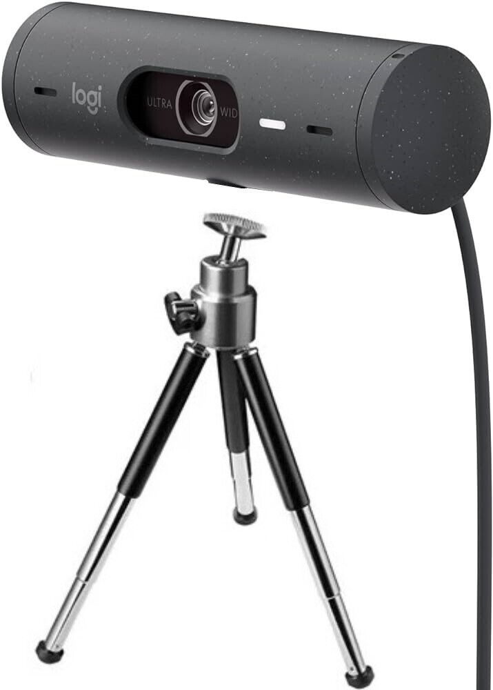 Logitech Brio 500Full HD Webcam with HDR & Privacy Cover - w/ Tripod