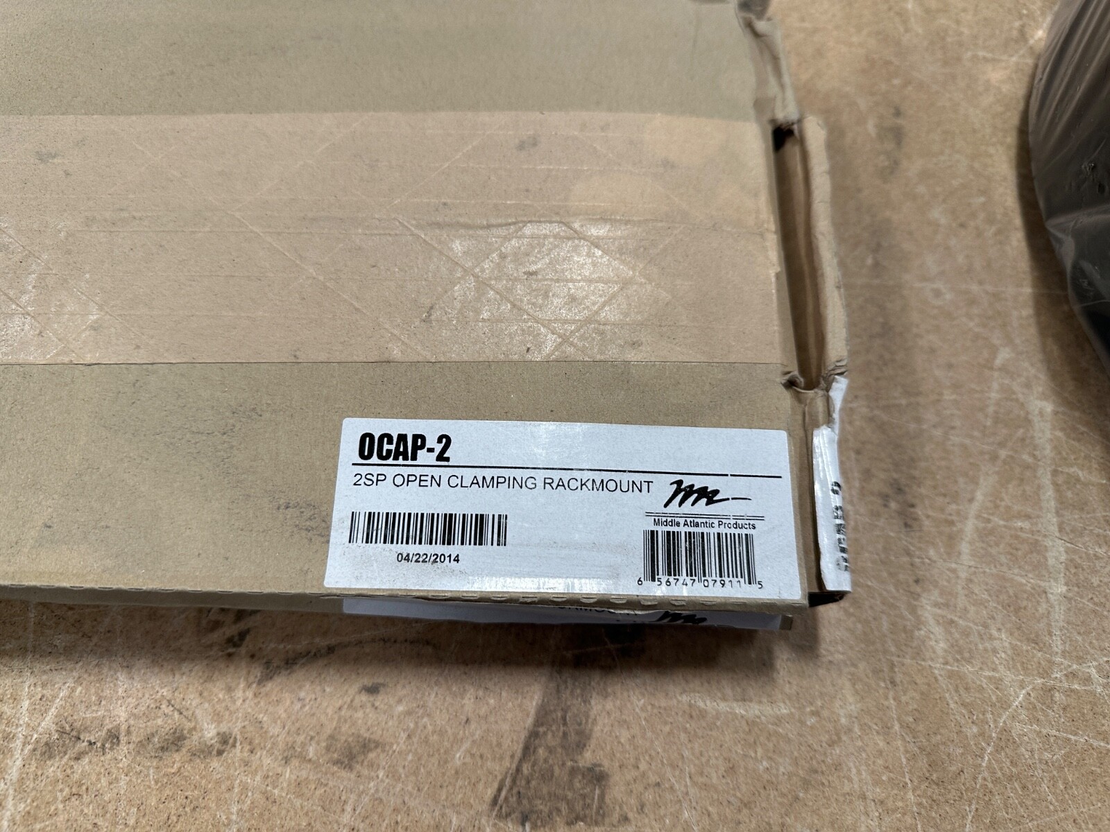 Middle Atlantic 2U OCAP-2 2 Space Open Clamp Adjustable Rack Shelf