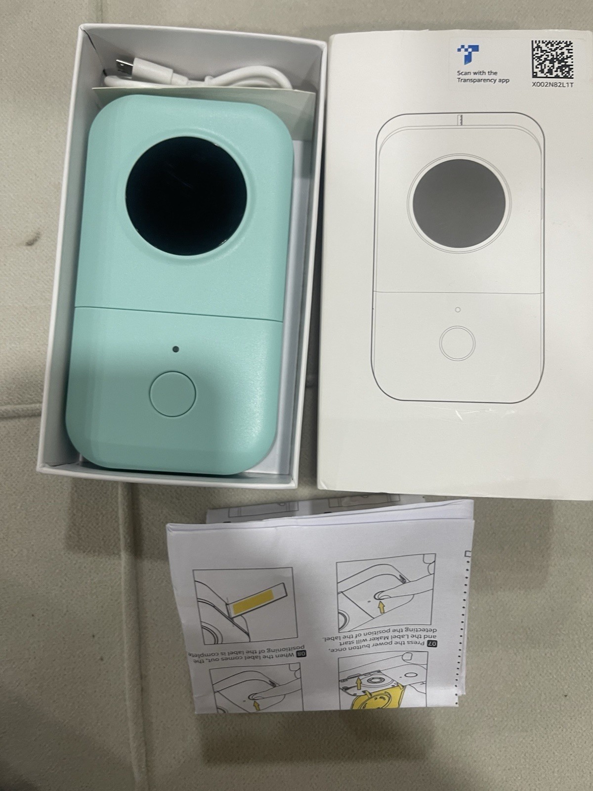 Smart Mini Label Maker Phomemo D30 Green Aqua Inkless Portable Smart App