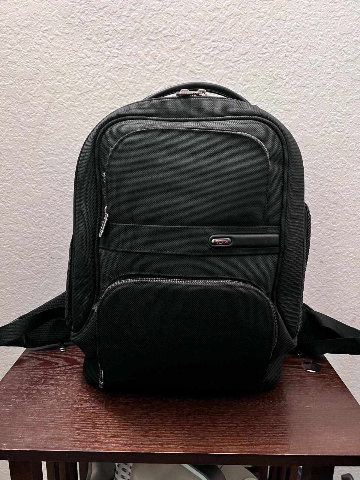Tumi Black Alpha Backpack Model 22182D4 Ballistic Nylon Laptop Carryall bag