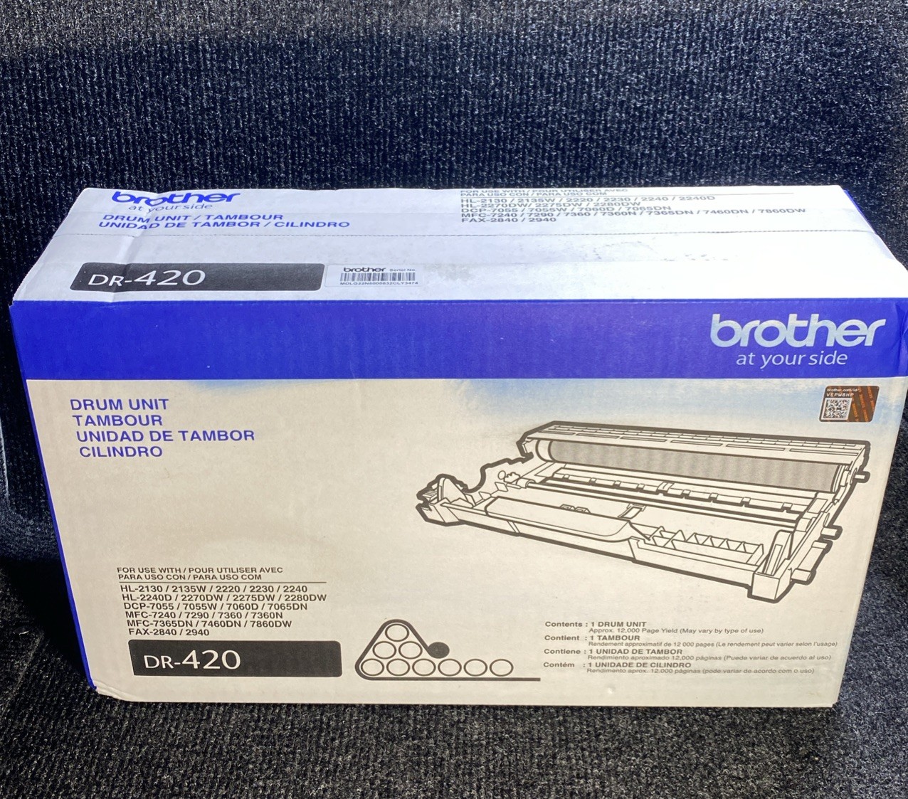 Brother Genuine DR420 Drum Unit, High Yields Upto 12,000 pages NEW IN SEALED BOX