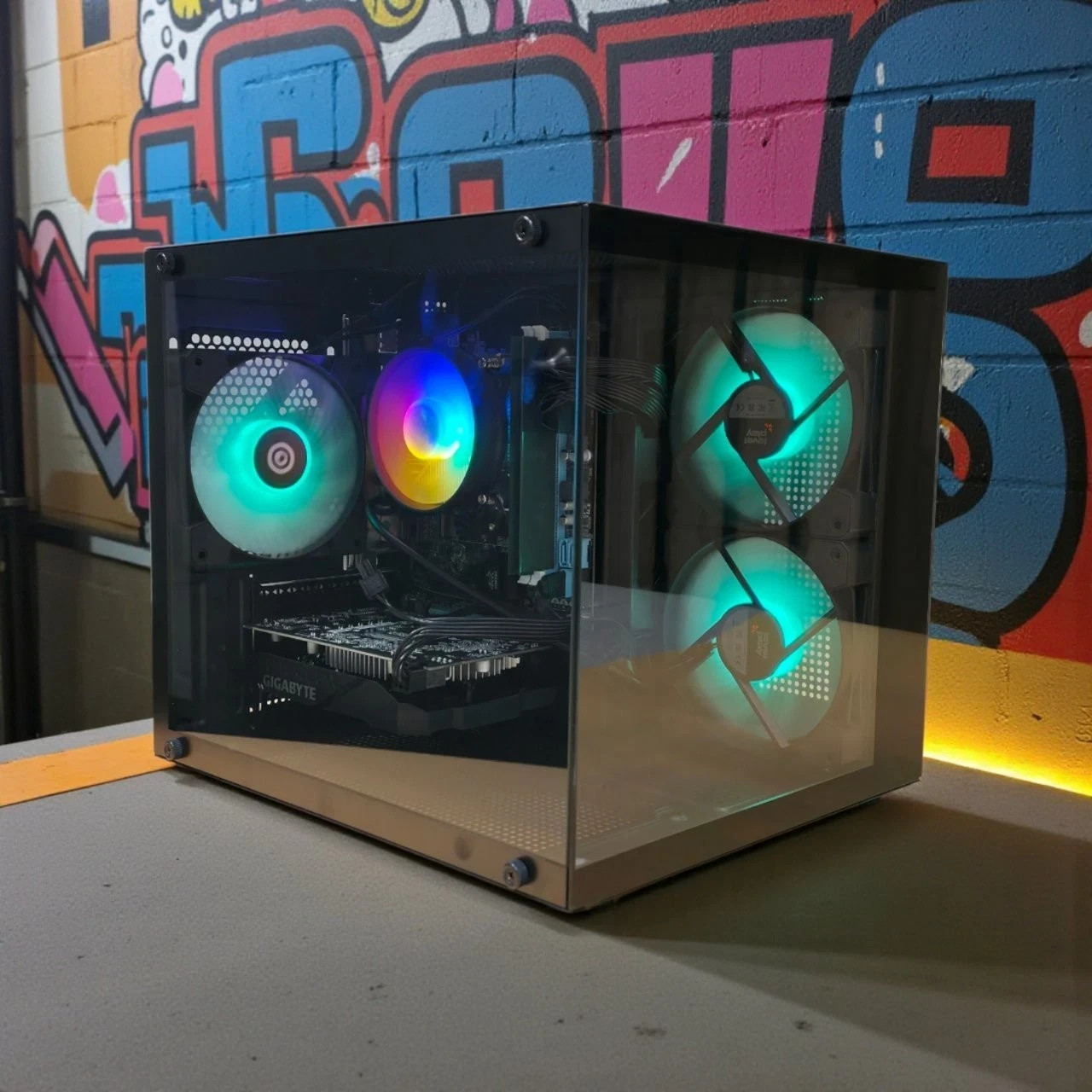 SkyTech ARGB Gaming PC Desktop i7 Compute 32GB RAM 1TB SSD GTX 1060 Win11  Wifi