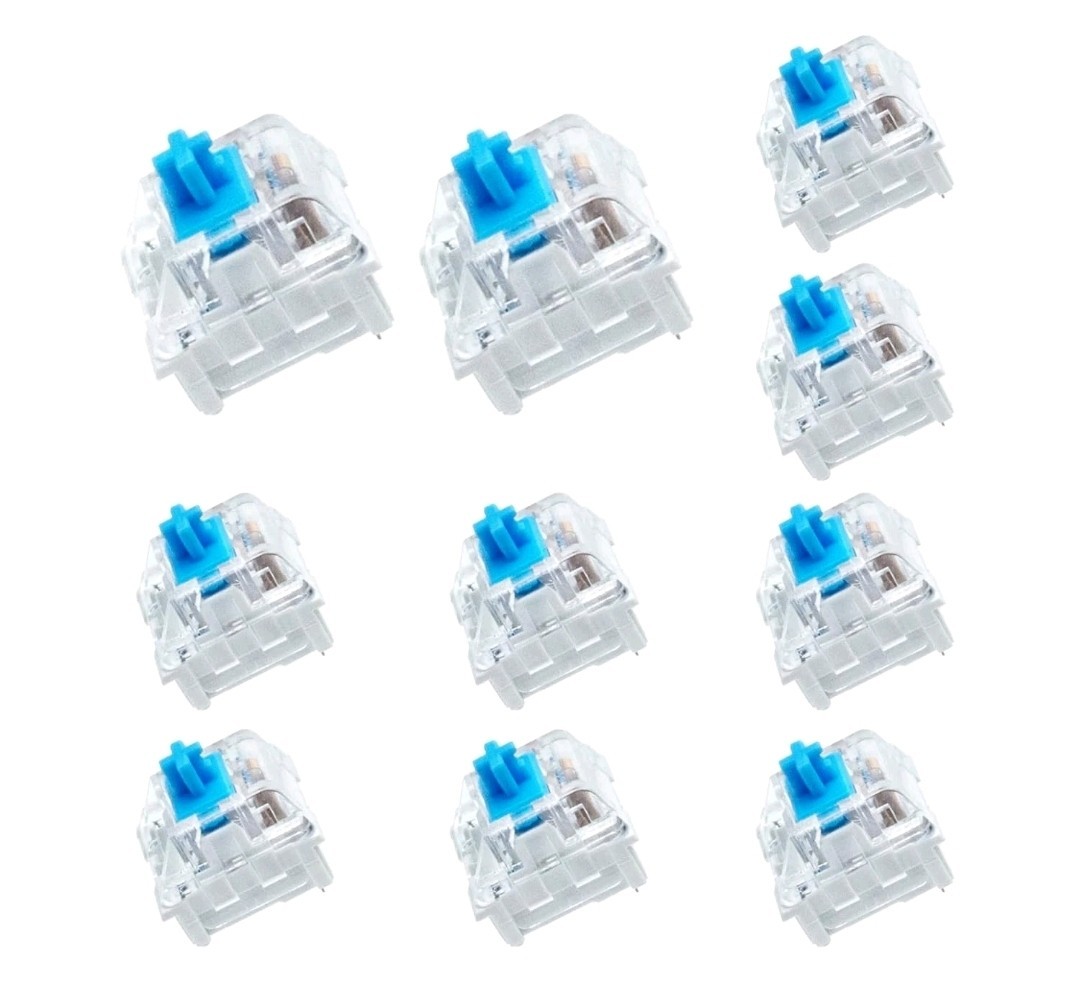 10 PCS Blue Switch Replacement 3 PIN Mechanical Keyboard Switches, Clicky, Accur