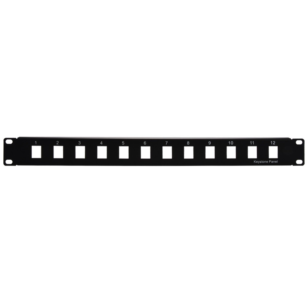 20 Pack of 1U 19" 12 port Blank Panel for Keystone Jack