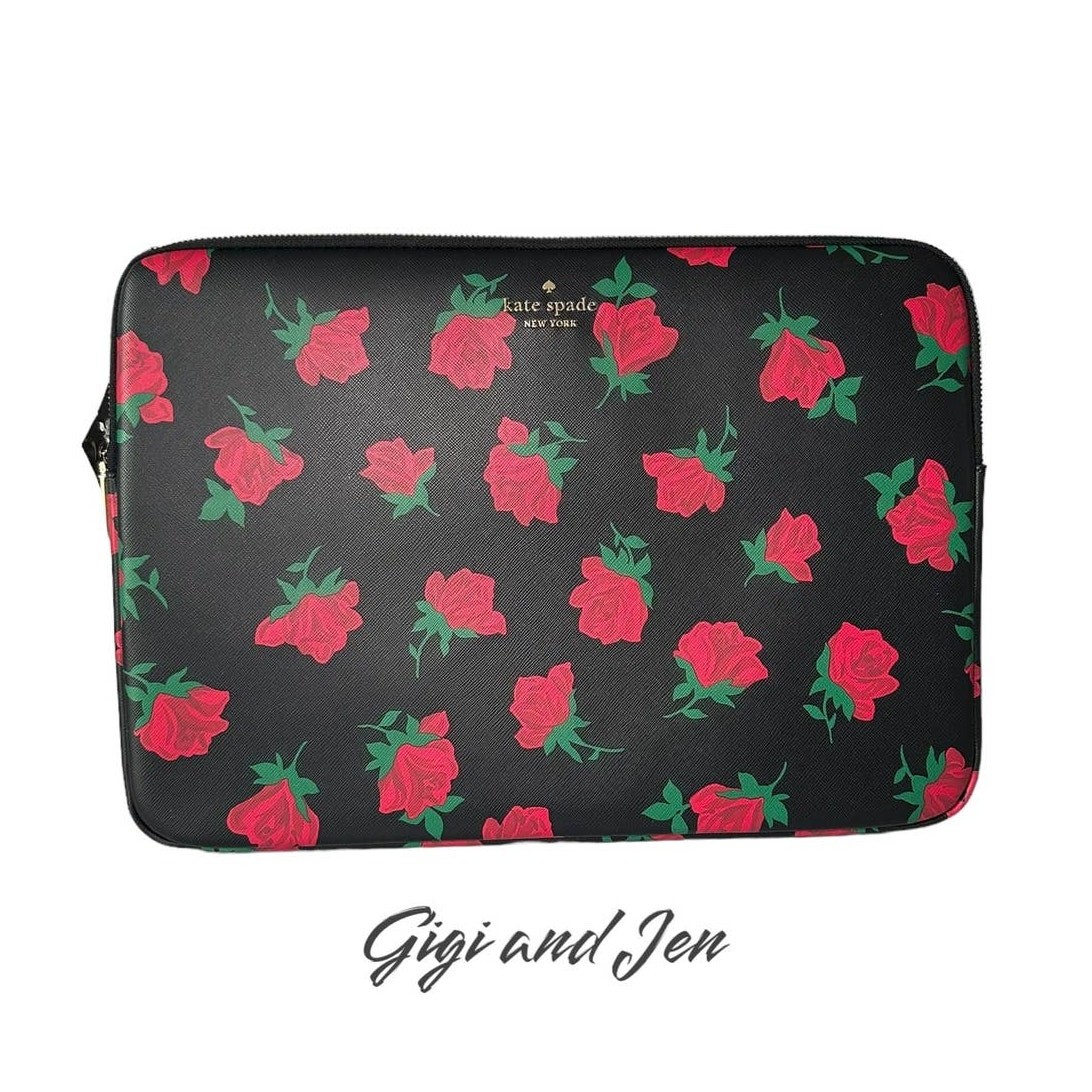 Kate Spade Madison Rose Toss Printed Laptop Sleeve fits up to 15" Laptop / table