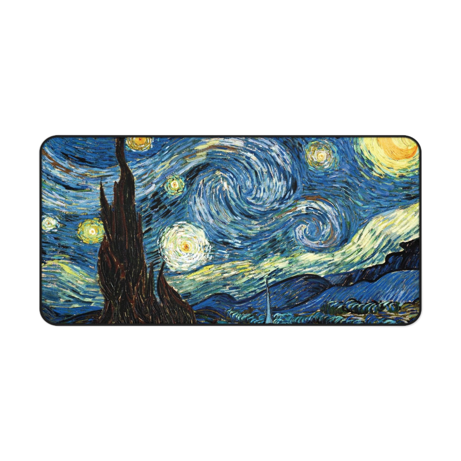 Starry Night Desk Mat | Vincent van Gogh Inspired Mouse Pad