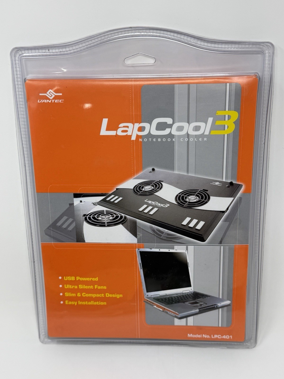 Vantec LapCool 3 LPC-401 Dual Fan Laptop Notebook 1500 RPM USB Cooling