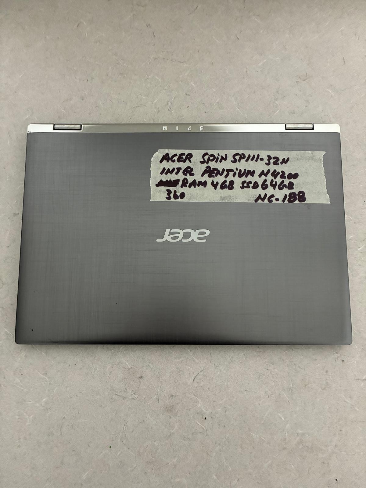 Acer Spin SP111-32N Intel Pentium N4200 4GB RAM 64GB SSD 360 Touch