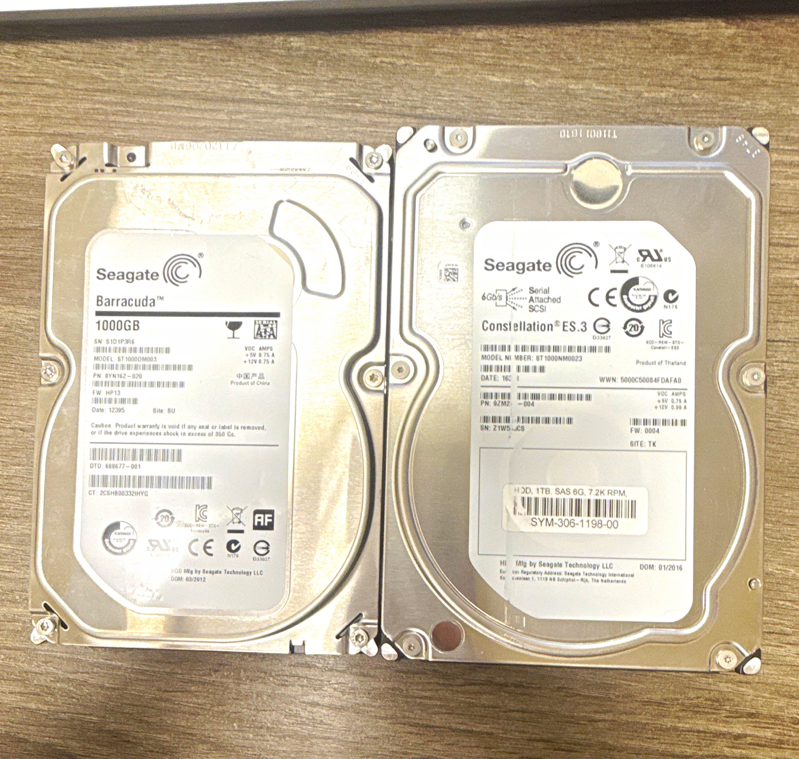 Seagate 1TB  ST1000DM003 ST1000NM0023 OEM LOW HOURS