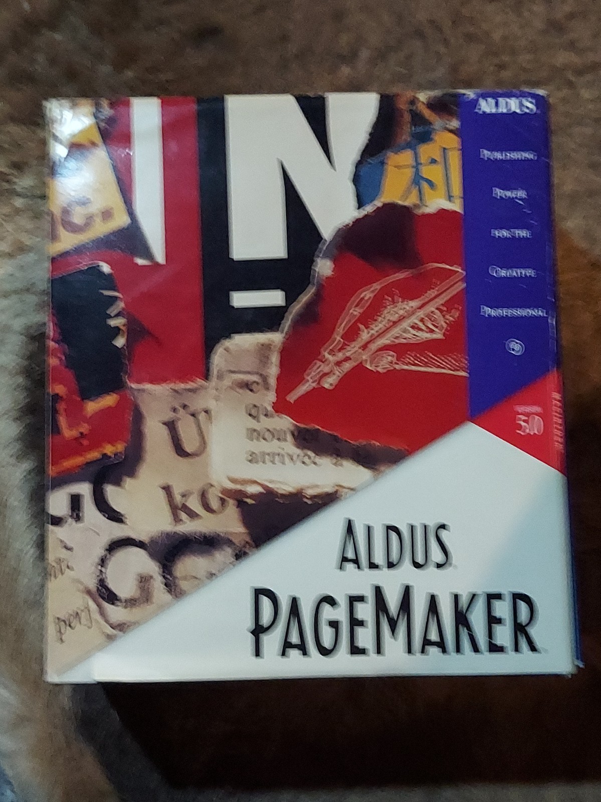 Aldus PageMaker 5.0 - Windows - Manual+ Floppy Disk [vintage] 3 1/2” Disks & SN#