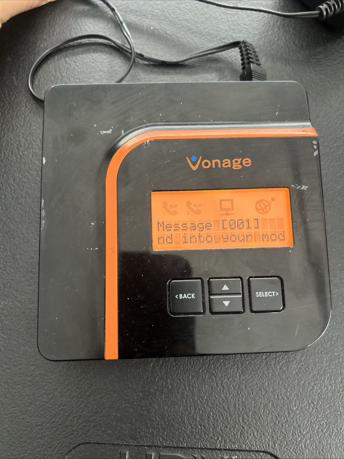 Vonage VDV21-VD VoIP Phone Adapter Internet Router with Power Supply Black