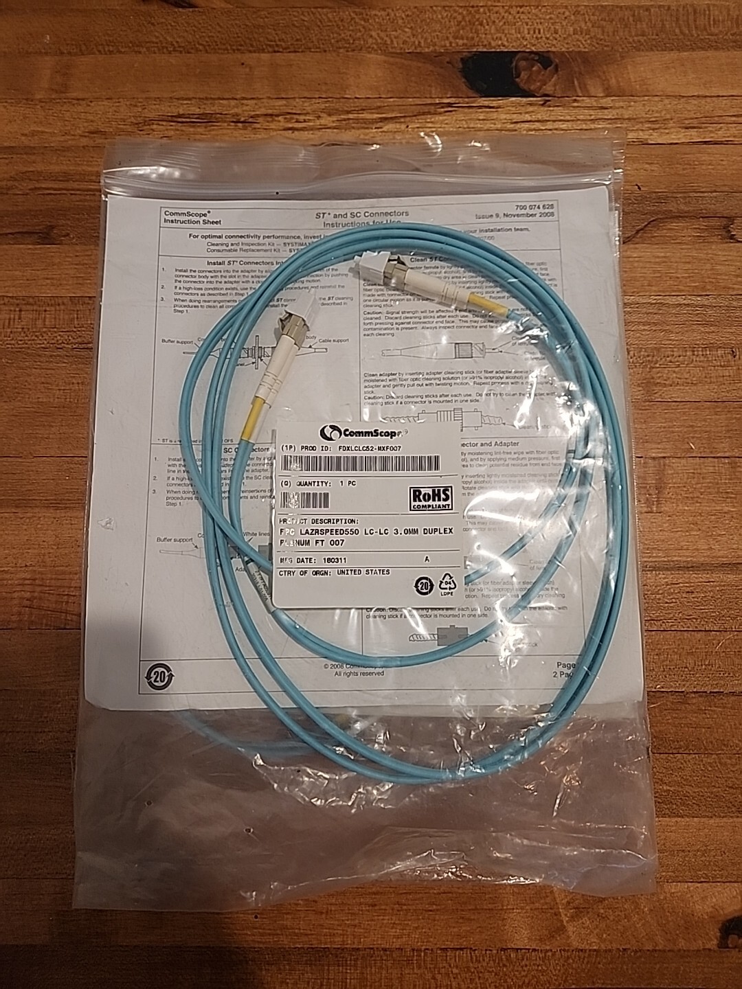 Commscope FDXLCLC52MXF007 Fiber Patch Cord . BRAND NEW