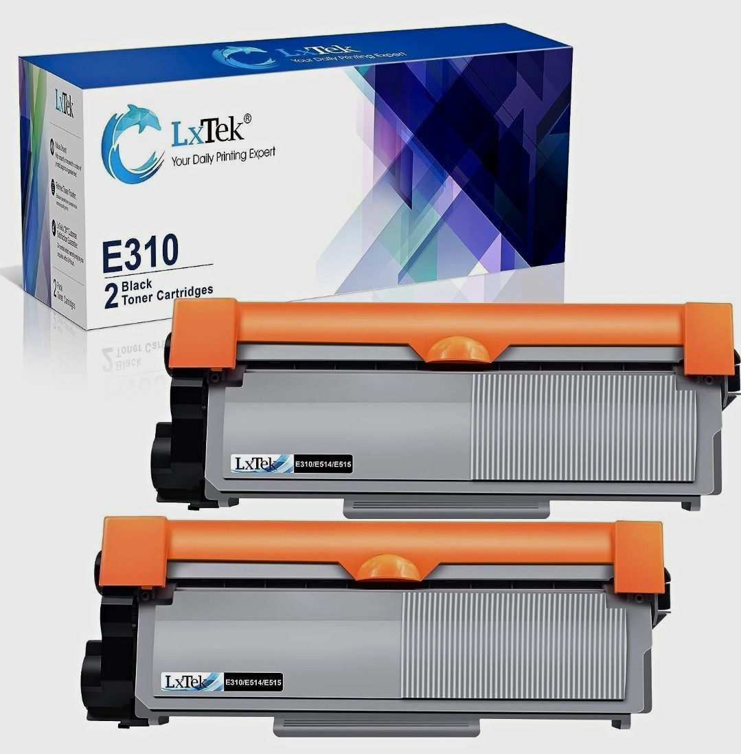 LxTek E310 Compatible Black Toner 2 Pack for Dell E310dw E514dw E515dw