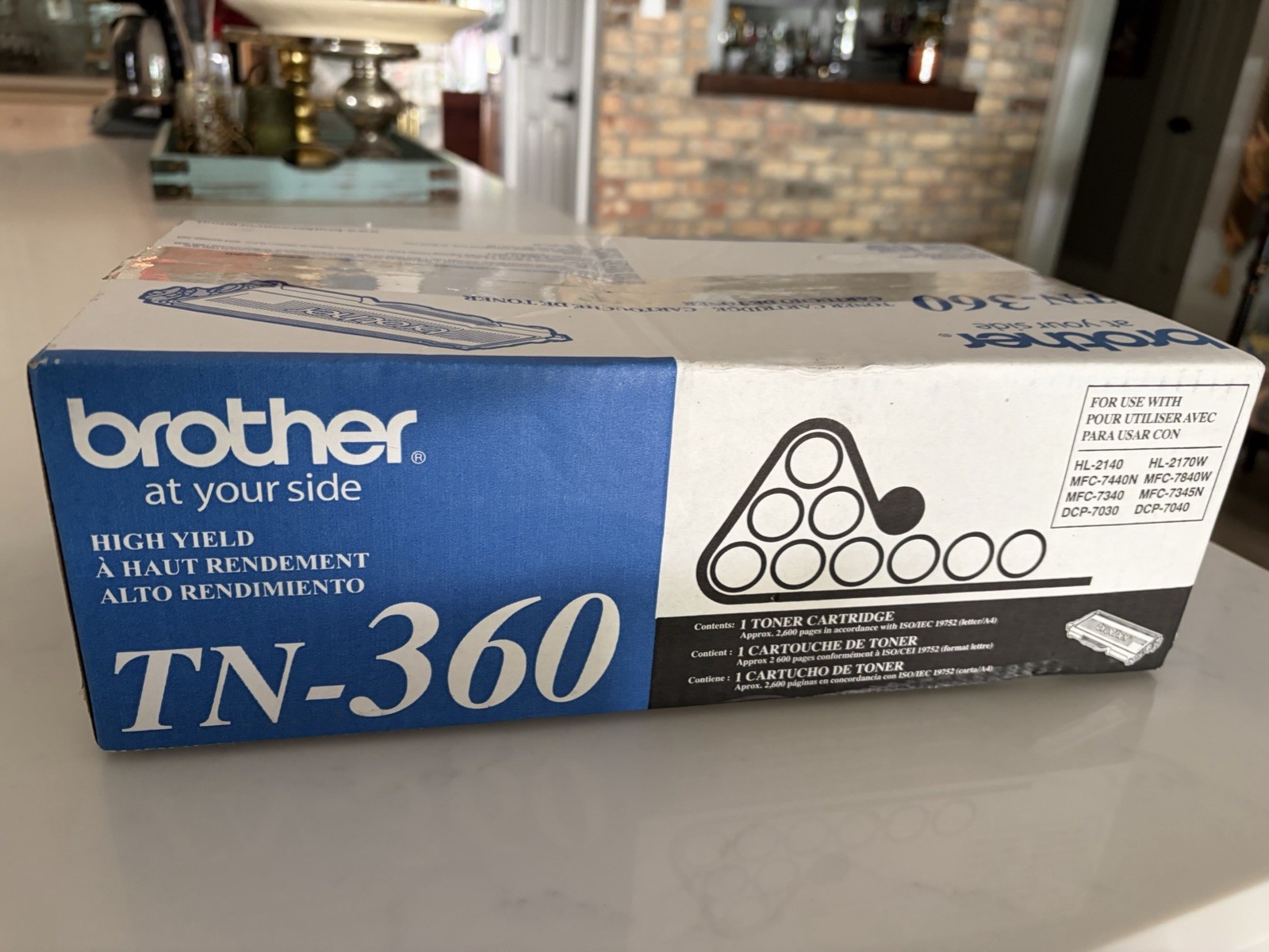 Genuine Brother TN-360 OEM High Yield Black Toner Cartridge New Sealed in Box