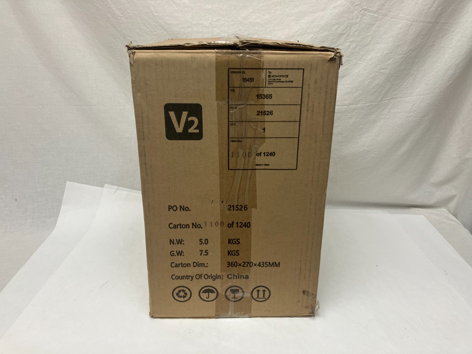 Brand New Inbox Monoprice Select Mini 3D Printer v2 15365 White 