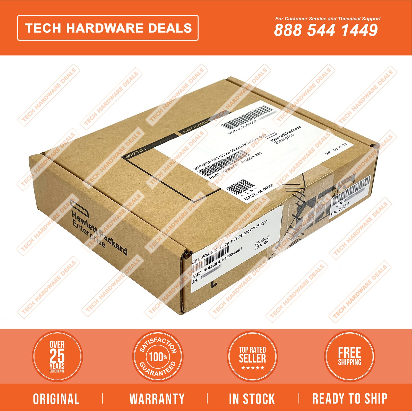 P13188-B21  NEW SEALED Mellanox MCX512F-ACHT Ethernet 10/25Gb 2-port SFP28 Adapt