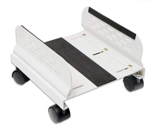 IO CREST  Computer Tower PC Floor Stand Rolling Caster Wheels and Adjustable 
