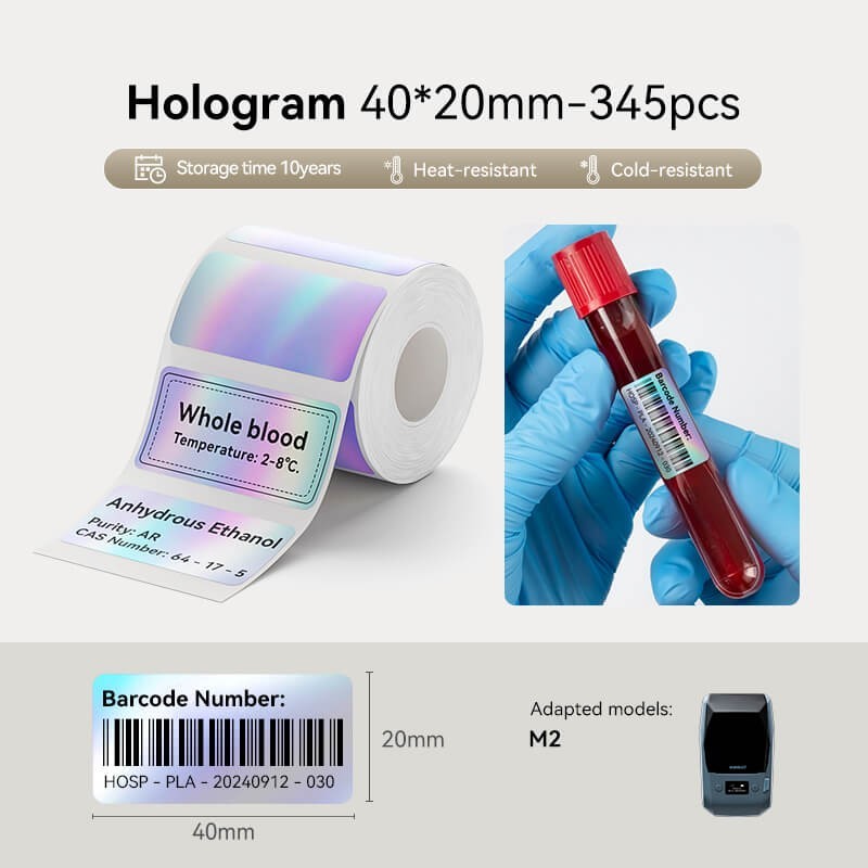 NIIMBOT M2 Thermal Transfer Labels  Long Storage Time for M2 Label Maker