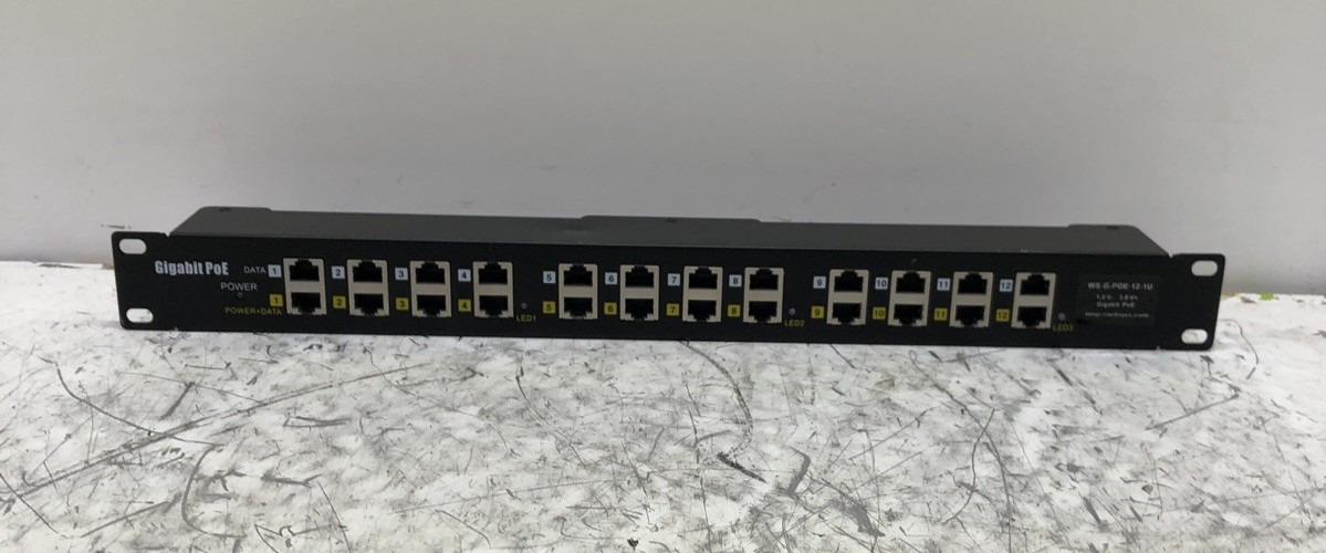 Rackmount 12-Port Gigabit PoE Injector - PoE Texas WS-GPOE-12-1U