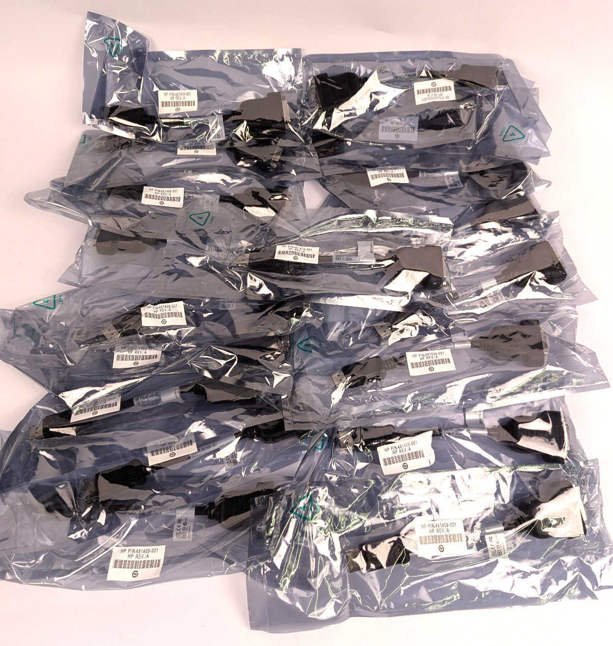 *LOT OF 18* NEW HP 481409-001 Bizlink Display Port to DVI Adapter Cables
