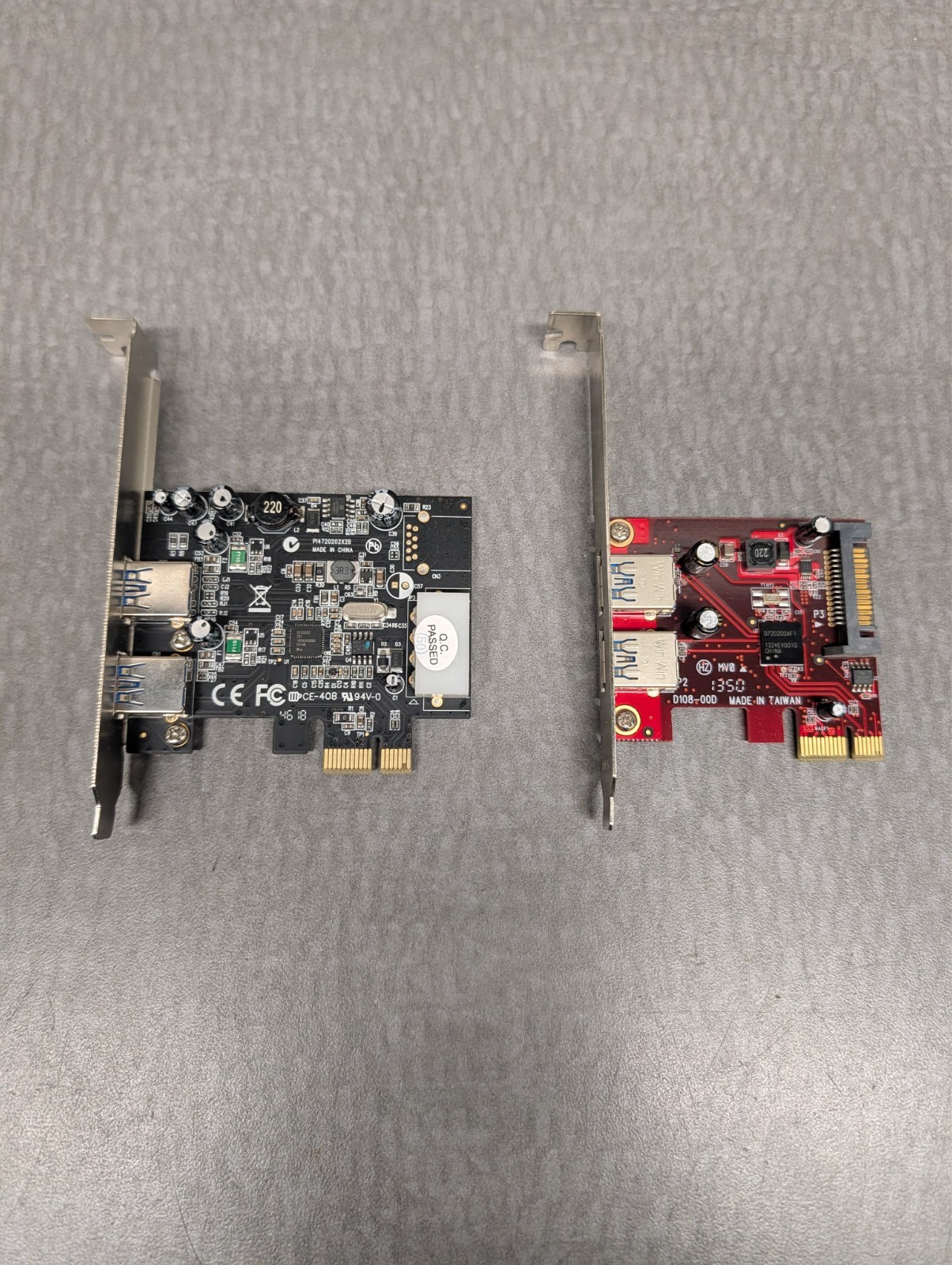 ** Lot of 2 USB 3.0 Controller Cards PCI Express Startech PEXUSB3S25 PEXUSB3S22