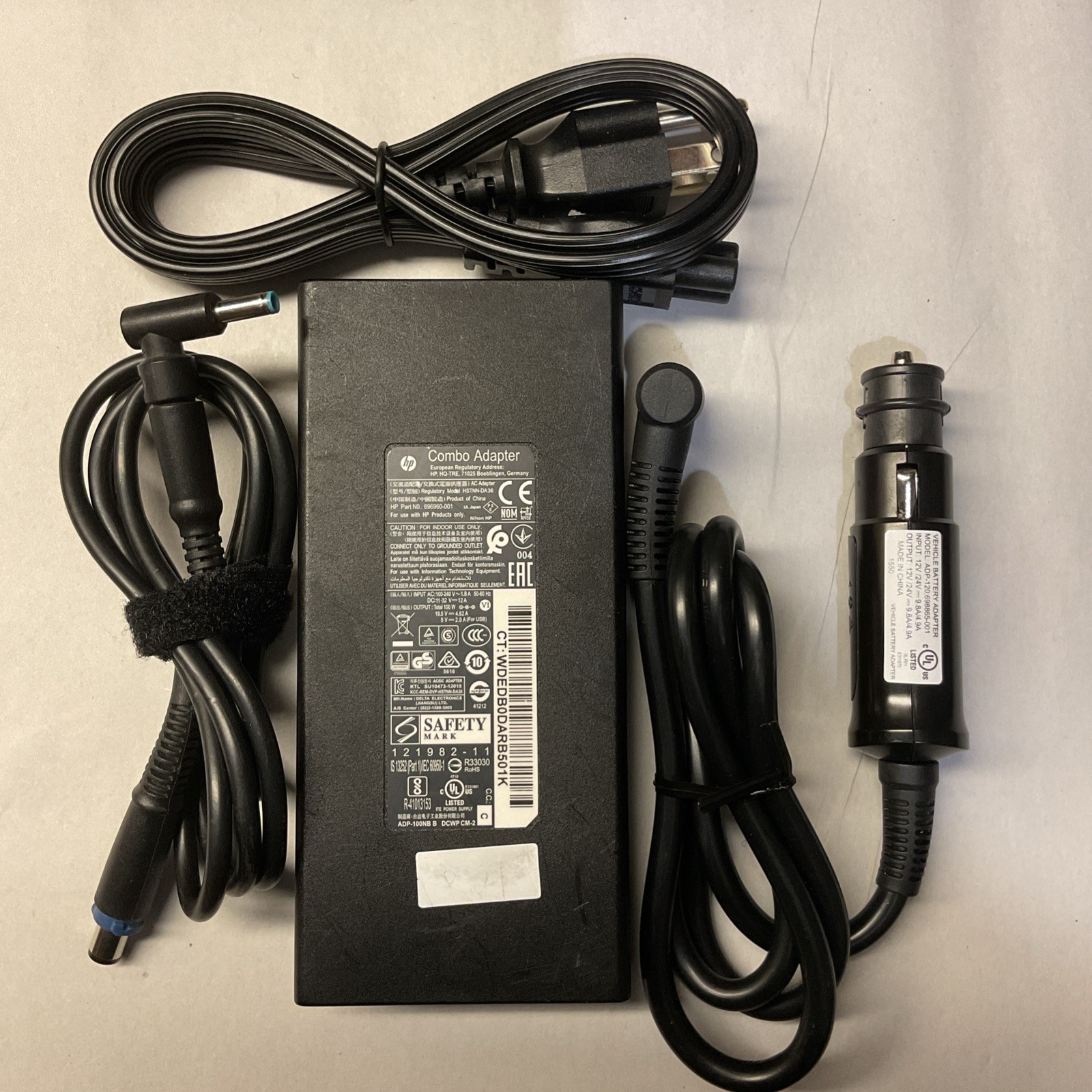 LOT OF 5 GENUINE HP Slim Combo HSTNN-DA36 100W 19.5V 4.62A AC Adapter 4.5MM