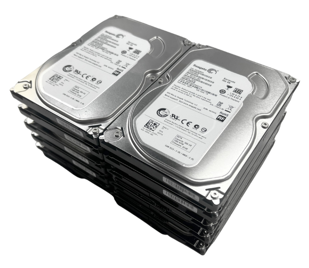 Lot of 10 Seagate Barracuda ST500DM002 500GB SATA III 3.5 in Desktop Hard Drive