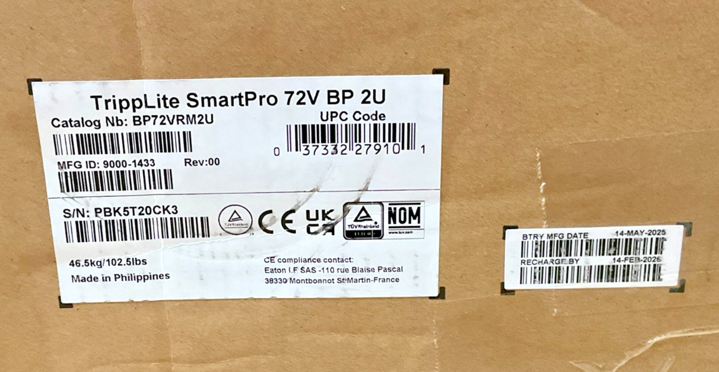 Tripp Lite SmartOnline External Battery Pack 2200 3000 BP72VRM2U 🇺🇸✨🇺🇸✨
