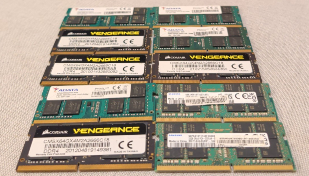 32GB (1x32GB) DDR4 SODIMM 2133MHz-3200MHz