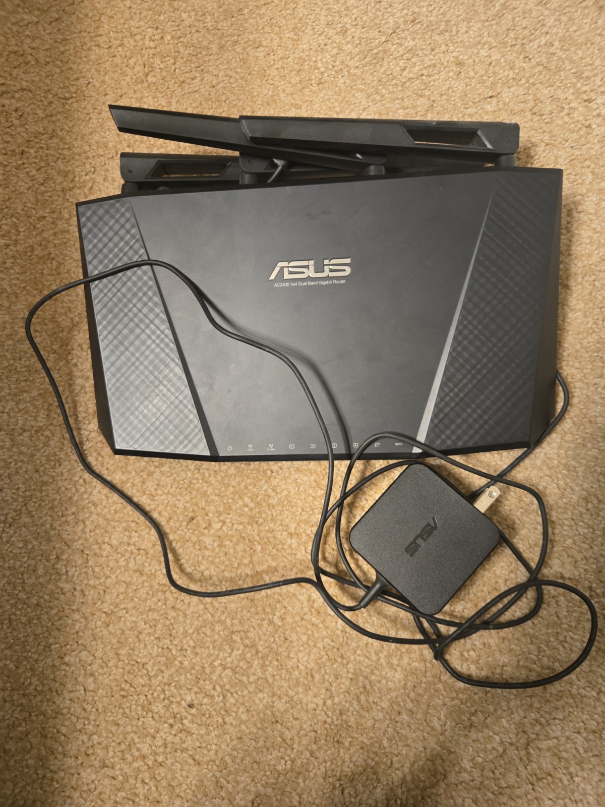 ASUS RT-AC87U AC2400 Dual-Band Gigabit Router with Power Supply Bundle