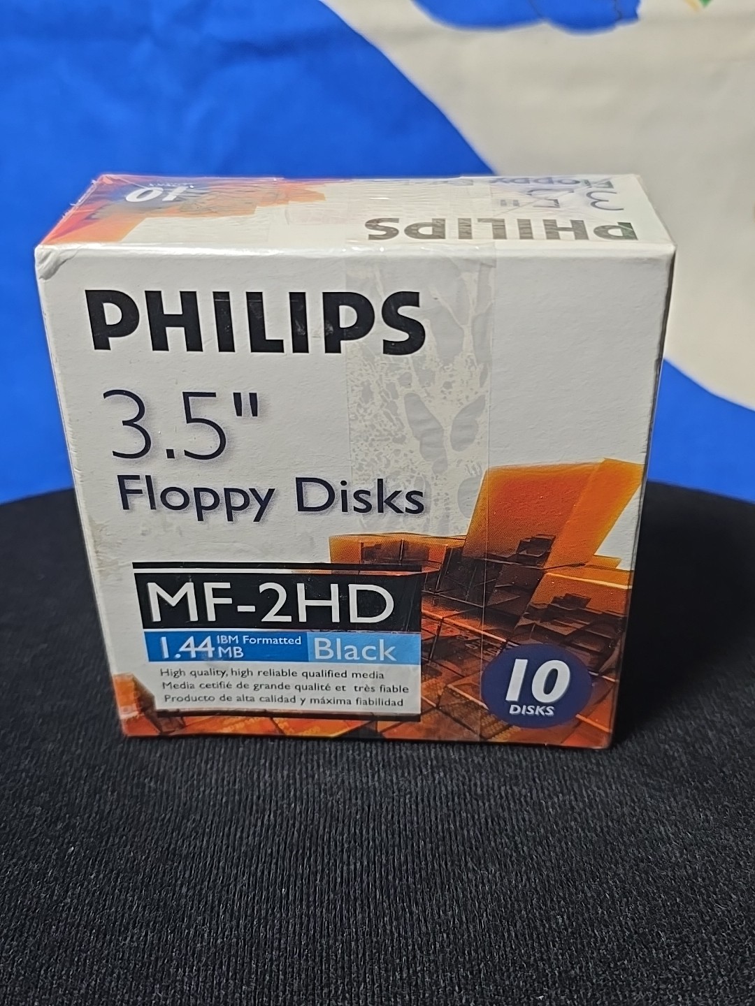 Philips 3.5" Floppy Disks Diskettes 10 Pack IBM Formatted 1.44MB 2HD New Sealed