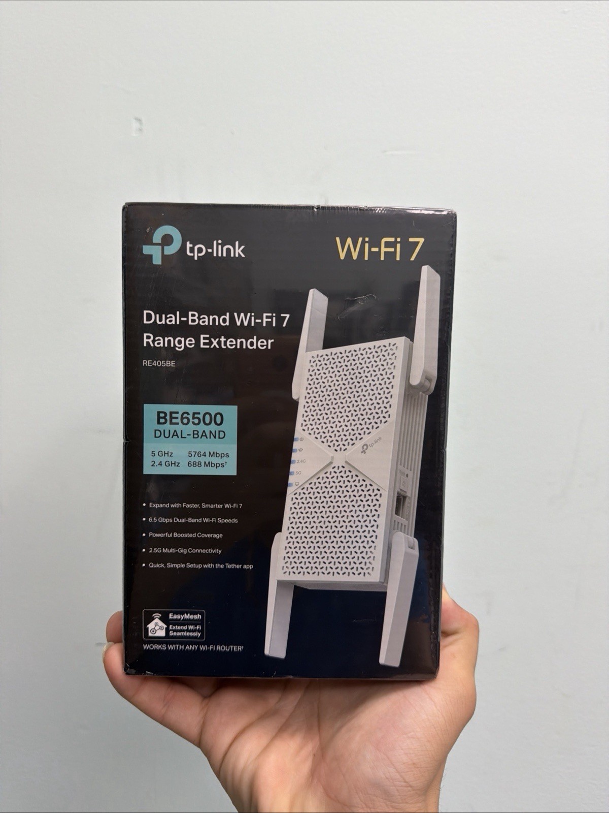 TP-Link - BE6500 Wi-Fi 7 Range Extender - White