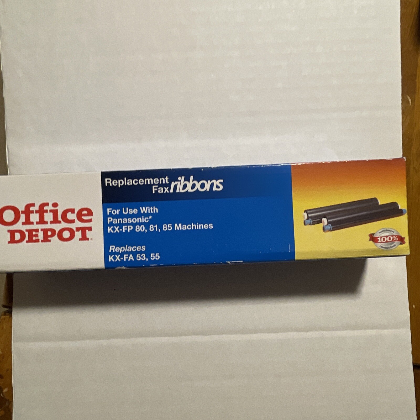 OFFICE DEPOT BLACK REPLACEMENT FAX RIBBONS PANASONIC KX-FP 80, 81, 85 MACHINES