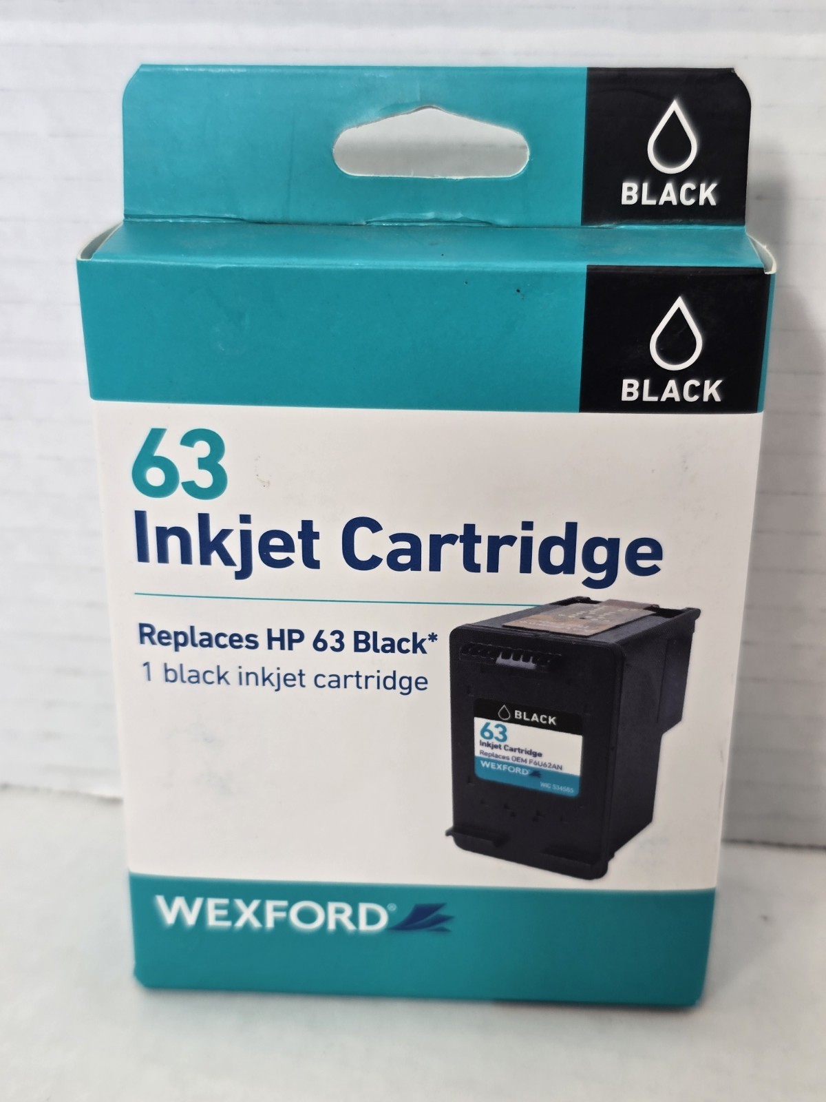 Wexford 63 Black Ink Photo Printer Cartridge Compatible with HP Printer NIB