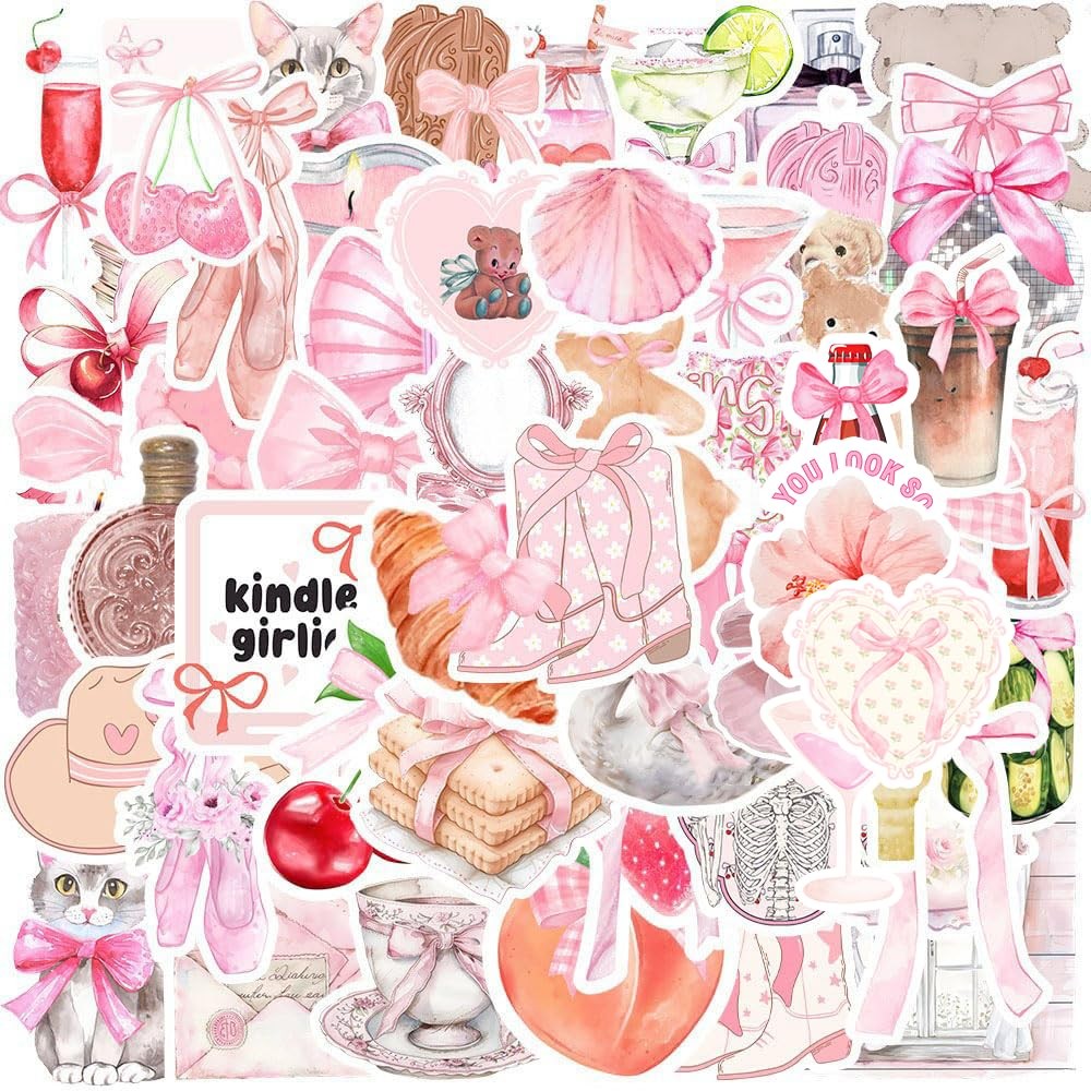 100PCS Aesthetic Stickers,Coquette 2 inches to 3 inches, Stickers