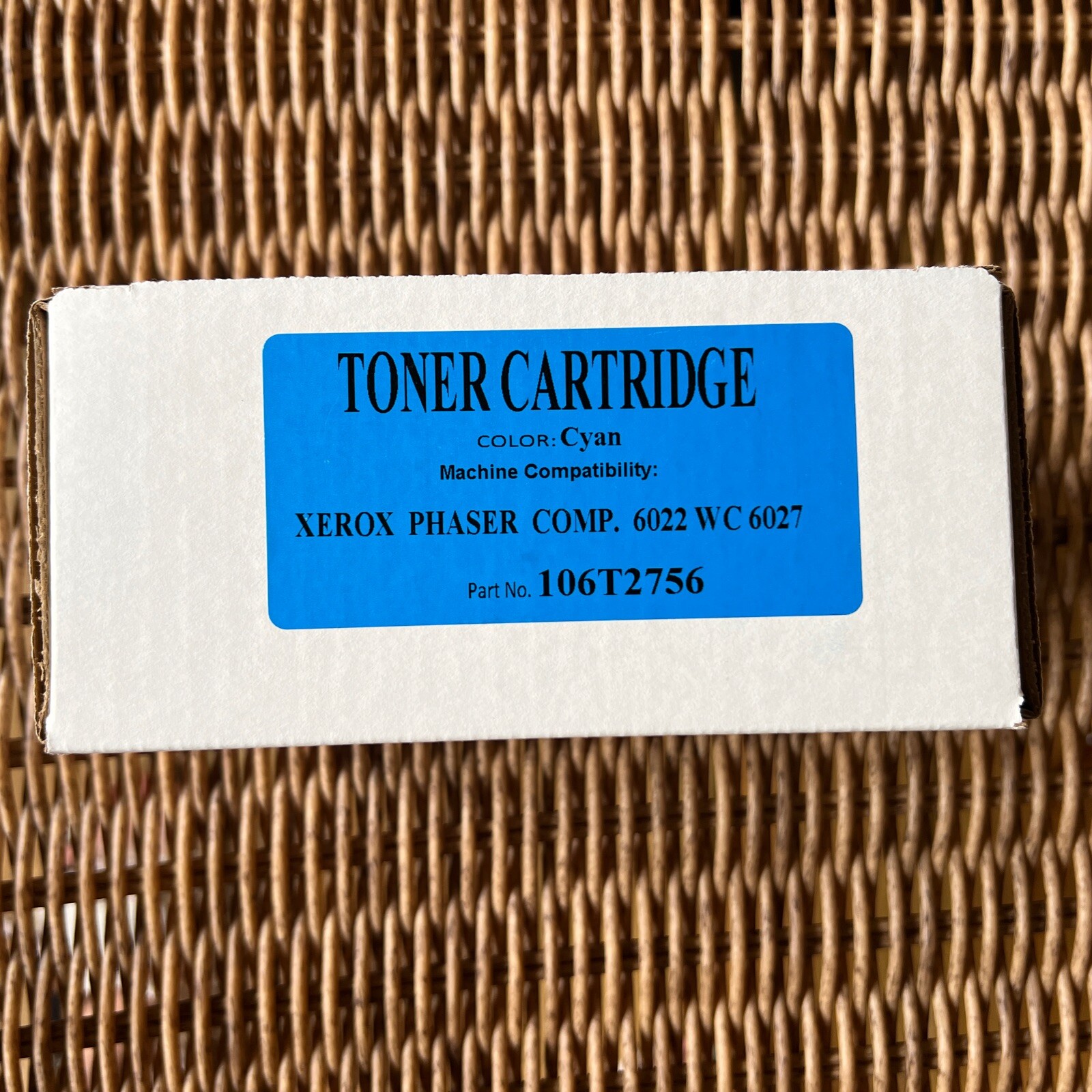 Xerox 106T2756 Toner Cartridge Cyan – Phaser 6022 WC 6027 – New Sealed Box