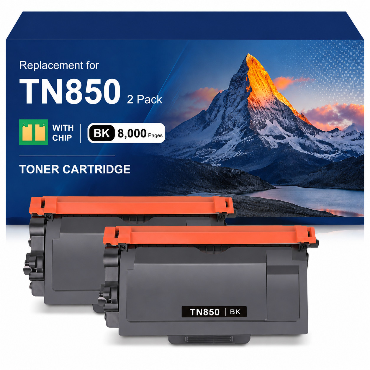 2PK TN850 Black Toner Cartridge 850 Compatible FOR Brother DCP-L5650DN HL-L6200D