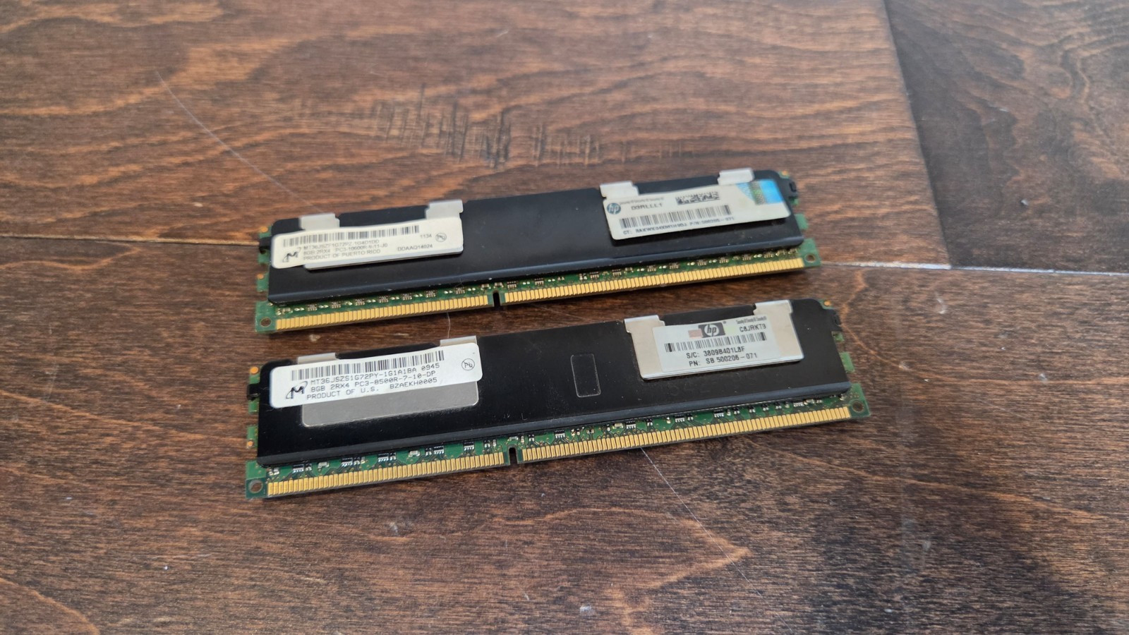 HP 16GB (2x8GB) Micron MT36JSZS1G72PY-1G1A1BA 8GB PC3-8500R Server Memory RAM