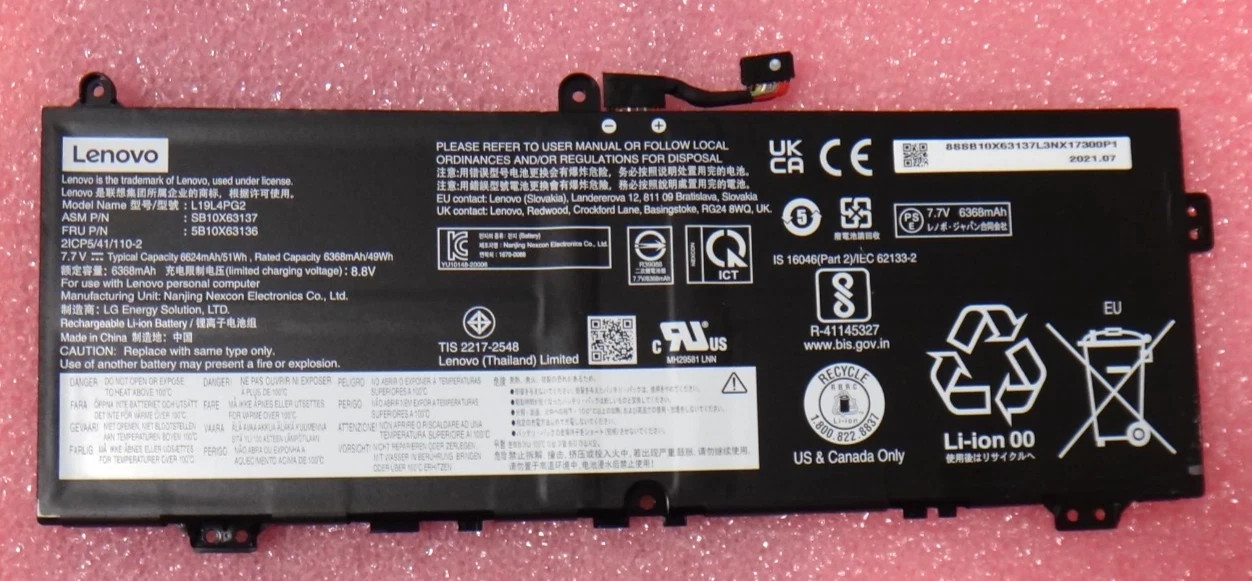 Genuine  Lenovo Ideapad Battery Flex 5 CB-13IML05 Series L19D4PG2 L19L4PG2 (M)